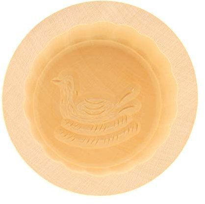 Hofmeister Holzwaren Moule à Beurre Rond 6.5x9 cm pour 125 g avec Motif (Poule)