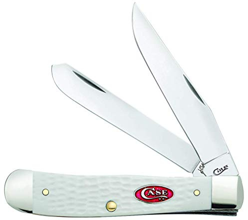 Case WR XX Pocket Knife Sparxx White Jigged Synthetic Trapper Item #60182 - (6254 SS) - Length Closed: 4 1/8 Inches