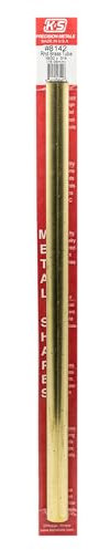 K&S ENGINEERING Round Brass Tube 19/32, Carded