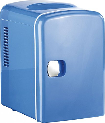 Rosenstein & Söhne Reisekühlschrank: Mini-Kühlschrank mit Warmhalte-Funktion, für 12 & 230 V, 4 Liter, blau (Mini Reise Kühlschrank, Mobiler, Zigarettenanzünder)