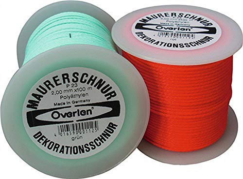 OVERMANN cordón de albañilería L.20 m, D.1,0mmPE rojo, resistencia al desgarro 15kg
