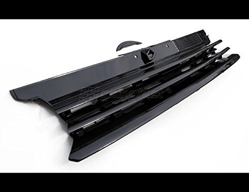 Kühler- Sport- Front- Rippen- Grill ohne Emblem Schwarz Eintragungsfrei mit Haubenfüllstück passend für VW Golf 4 97-05