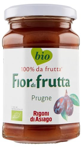 Rigoni - Fior di Frutta, Preparazione di Prugne, 250 g, Prodotto Biologico