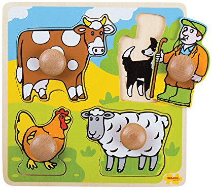 Bigjigs Toys Mein erstes Steckpuzzle - Bauernhof