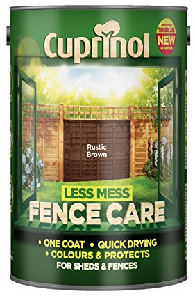 Cuprinol Less Mess Fence Care Paint - Rustic Brown 5L