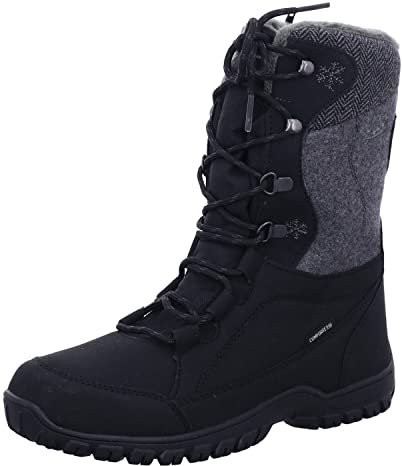 Lico MAIKE Damen Schneestiefel, Schwarz/ Grau, 38 EU