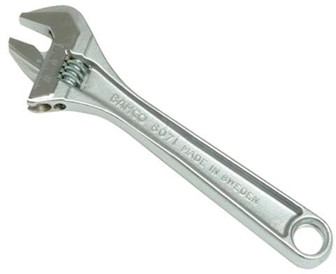 Bahco 8071 C IP Adjustable Wrench in Industrial Pack, Silver, 8-Inch, 27 mm