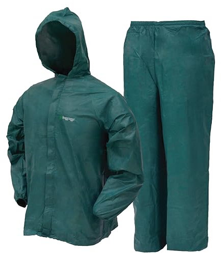 FROGG TOGGS Men's Ultra-Lite2 Waterproof Breathable Rain Suit, Green, M