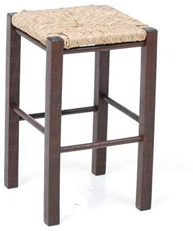 SGABELLO LEGNO SED. PAGLIA H.50 NOCE