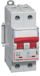406527 Interrupteur sectionneur bipolaire 2P - 40A - 2 modules - Auxiliarisable - Legrand DX³-IS