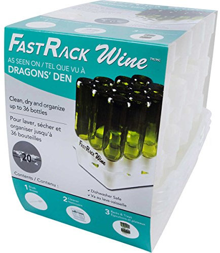 FastRack Bottle Drying Rack - Bottle Drying Tree alternative; Dry & Store your Wine or Bomber/Belgian Bottles; Perfect addition to your Wine Fermentation Kit (FastRack12 Two Racks & One Tray)