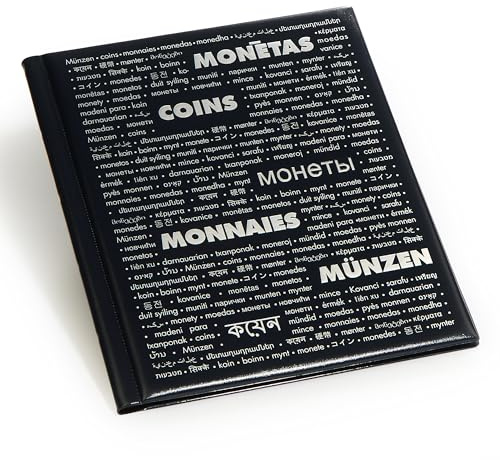 Leuchtturm 345988 Álbum portamonedas - Álbum de colección con 10 Fundas para 20 portamonedas de cartón Cada una - Azul