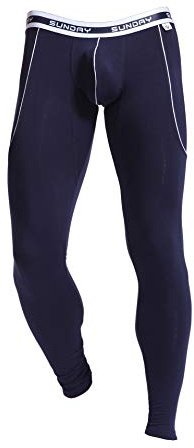 ARCITON Men's Low Rise Leggings Long Johns Thermal Pant Warm Underwear Baselayer Medium(Waist: 30- 32) 3004ckuNavy Blue