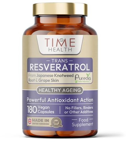 Trans-Resveratrol - Puredia® - 180 Capsules - UK Made | Premium Brand - 3 Month Supply - Effective Split Dose - Zero Additives - for Maximum Benefits