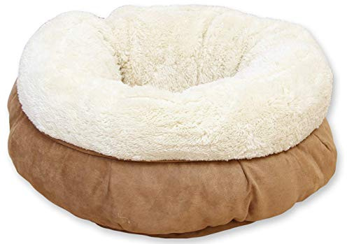 All For Paws Cat Bed lammull munk säng, brun