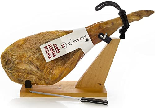 Jamonprive Jamón Serrano Reserva 6.2 - 6.8 Kg + Jamonero + Cuchillo Jamonprive
