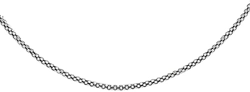 Tuscany Silver Collana da Donna in Argento Sterling con Catena Popcorn da 1,4 mm di Lunghezza 46 cm/18 Pollici