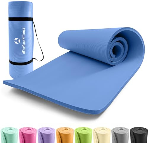 #DoYourFitness x World Fitness Sharma Fitnessmatta - Robust och halkfri - Perfekt matta för yoga, sport, pilates, fitness, hemträning och gym - 183 x 61 x 0,8 cm