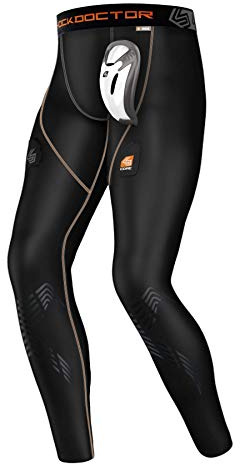 Shock Doctor Core Support Hockey Pants with Protective Cup Pocket Adult and Boys Protective Underwear for Football Baseball Wrestling & Hockey, Athletic Support Gear