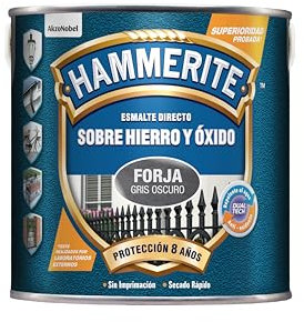 Hammerite Esmalte Forja, Gris Oscuro, 2.5 l (Paquete de 1)