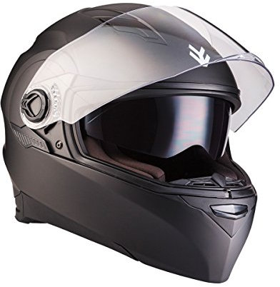 ARMOR HELMETS® AF-77 „Matt Black“ · Integral-Helm · Full-Face Motorrad-Helm Roller-Helm Scooter-Helm Cruiser Sturz-Helm Sport · ECE 22.05 Sonnenvisier Schnellverschluss Tasche XS (53-54cm)