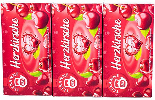 Teekanne Herzkirsche, 3er Pack (3 x 20 Teebeutel), 3 x 45 g