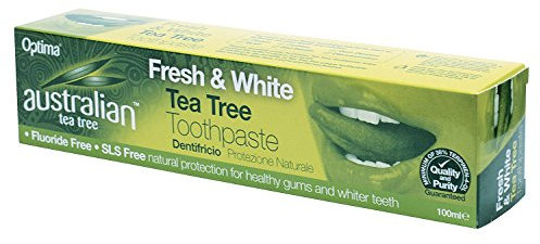Australian Tea Tree Toothpaste, Purifying, Natural, Vegan, Cruelty Free, Fluoride Free, Fresh and White, 100 ml
