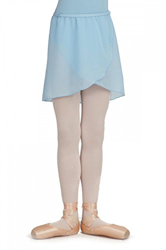 Capezio Girl's Capezio Chiffon Wrap - Girls Skirt, Light Blue, 4 Years UK