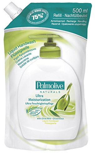 Palmolive Flüssig-Seife Olivenmilch Nachfüllpack 500 ml, 3er Pack (3 x 500 ml)