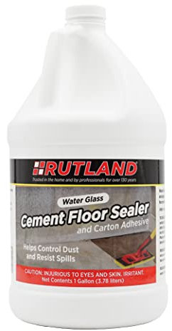 Rutland Sodium Silicate Liquid Solution 40% - Water Glass for Concrete Sealer, Densifier & Repair - Industrial Waterglass Sodium Silicate - Wood Hardener & Pottery Adhesive - 1 Gallon