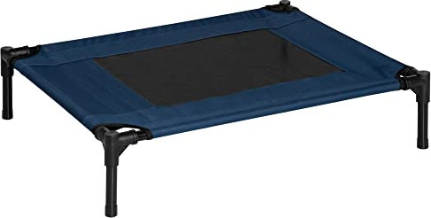 PawHut Erhöhtes Kinderbett für Hunde, Katzen, Welpen, Haustiere, tragbar, Campingkorb, Blau (mittel)
