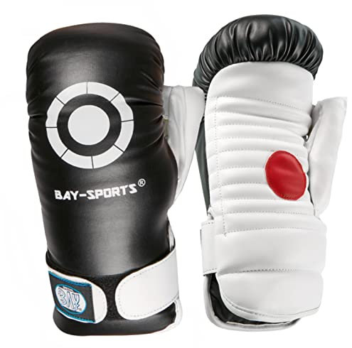 BAY HIT Point Boxhandschuhe/Pratzen 2 in 1 Handpratzen Sparring Training Coach Trainer Schlagpolster Schlagkissen Trainerpratzen Schlagmitts Coachingpratzen Handschlagpolster Boxhandschuhpratzen