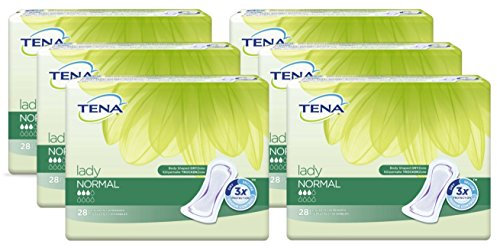 Protections TENA Lady Normal 6 x 28 sachets = 168 pièces Odour Control Blanc