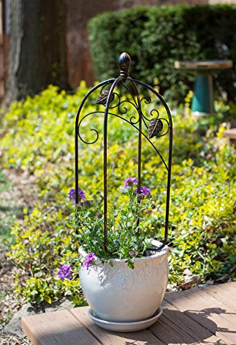Panacea 83770 24H Scroll & Ivy Pot Trellis Topper