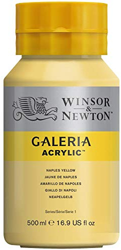 Winsor & Newton Acrílico Galería - Pintura acrílica 500 ml, Amarillo de Nápoles