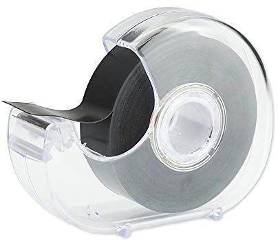 TimeTex Magnetisk remsa dispenser – självhäftande – 19 mm x 8 m – magnettejp i en praktisk dispenser – magnettejp – 93287 – magnetplattor