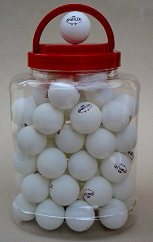 Der Sportler 60 Gute Tischtennisbälle** im Eimer Tischtennisball Weiss TT-Bälle Zelluloid