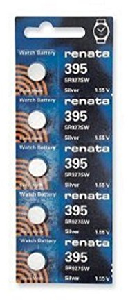 Renata Renata watch battery made-Swiss 395 or SR927SW or AG7 1.5V (10 x 395 or SR927SW)