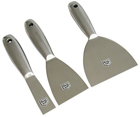 Malerspachtel Set ganz aus Edelstahl rostfrei 30+50+100mm Spachtel Stielspachtel Gipsspachtel Schaber