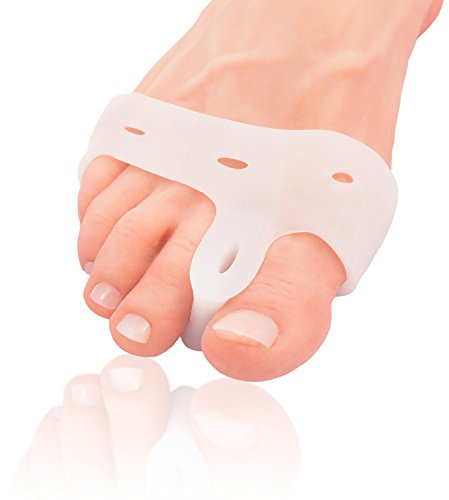 Dr. Frederick's Original Deluxe Bunion Pad & Toe Spacer - 2 Pieces - Soft Gel Toe Separators for Active People - Pain Relief for Bunions & Tailor's Bunions - Heavy Duty