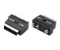 Adattatore spina scart - 3 prese rca on commutatore in/out