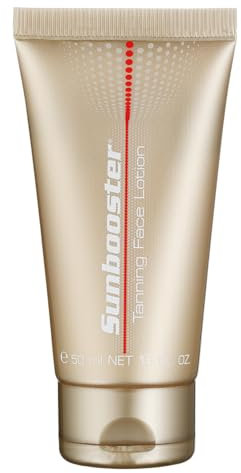 SUNBOOSTER Tanning Face Lotion I Langanhaltende Bräune I Intensive Feuchtigkeit I Hochwertige Inhaltsstoffe I Geeignet für empfindliche Haut I Praktische Größe