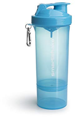 SMARTSHAKE Slim, Shaker per Cibo e Bevande nutrizionali Unisex Adulto, Neon Blue, Taglia Unica