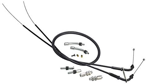 Domino cavo gas con guaina nera universale per moto stradali da accorciare in base alle esigenze