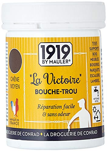1919 BY MAULER - Pâte à bois « La Victoire » - Chêne Moyen - Bouche-trou meuble, parquet, bois… acrylique - 250gr