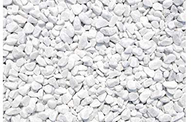 Doubleyou Geovlies & Baustoffe Ghiaia decorativa, 6-9 mm, bianco neve (5 kg)