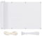 MEEYI Sichtschutz Balkon Sichtschutz 80x150cm, Balkonverkleidung Blickdichte Wind- und UV-Schutz Wetterfest 100% Privatsphäre Balkonsichtschutz mit Ösen, Nylon Kabelbinder und Kordel, Weiß