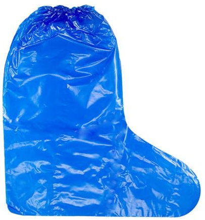 8 Paare Einweg Stiefelüberzieher Wasserdichte Regenschuh Abdeckungen für Männer und Frauen, Blau Überziehschuhe Wasserdichte Rutschfeste Überzieher für OP CPE Outdoor Camping