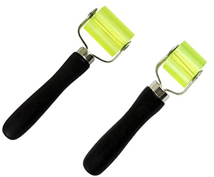 Floatdream 2 Piezas Rodillo de Presión, Rodillo de Presión para Insonorización de Automóviles, Rodillo de Presión de Caucho, para El Encintado de Bordes y para La Soldadura de Lonas de PVC