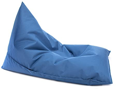 Ecopuf Lazy S Pouf Triangulaire – Bean Bag Polyvalent avec Remplissage en Perles EPS en Polyester Robuste pour l'intérieur et l'extérieur – Hauteur 88 cm, Longueur 130 cm